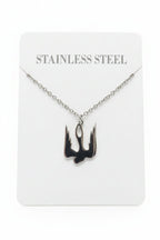 Pendant Swallow Trident with a chain (gold/silver)