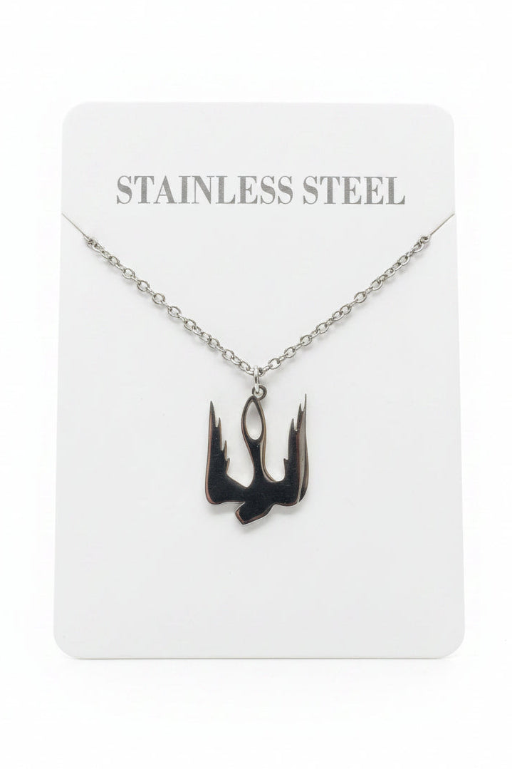 Pendant Swallow Trident with a chain (gold/silver)