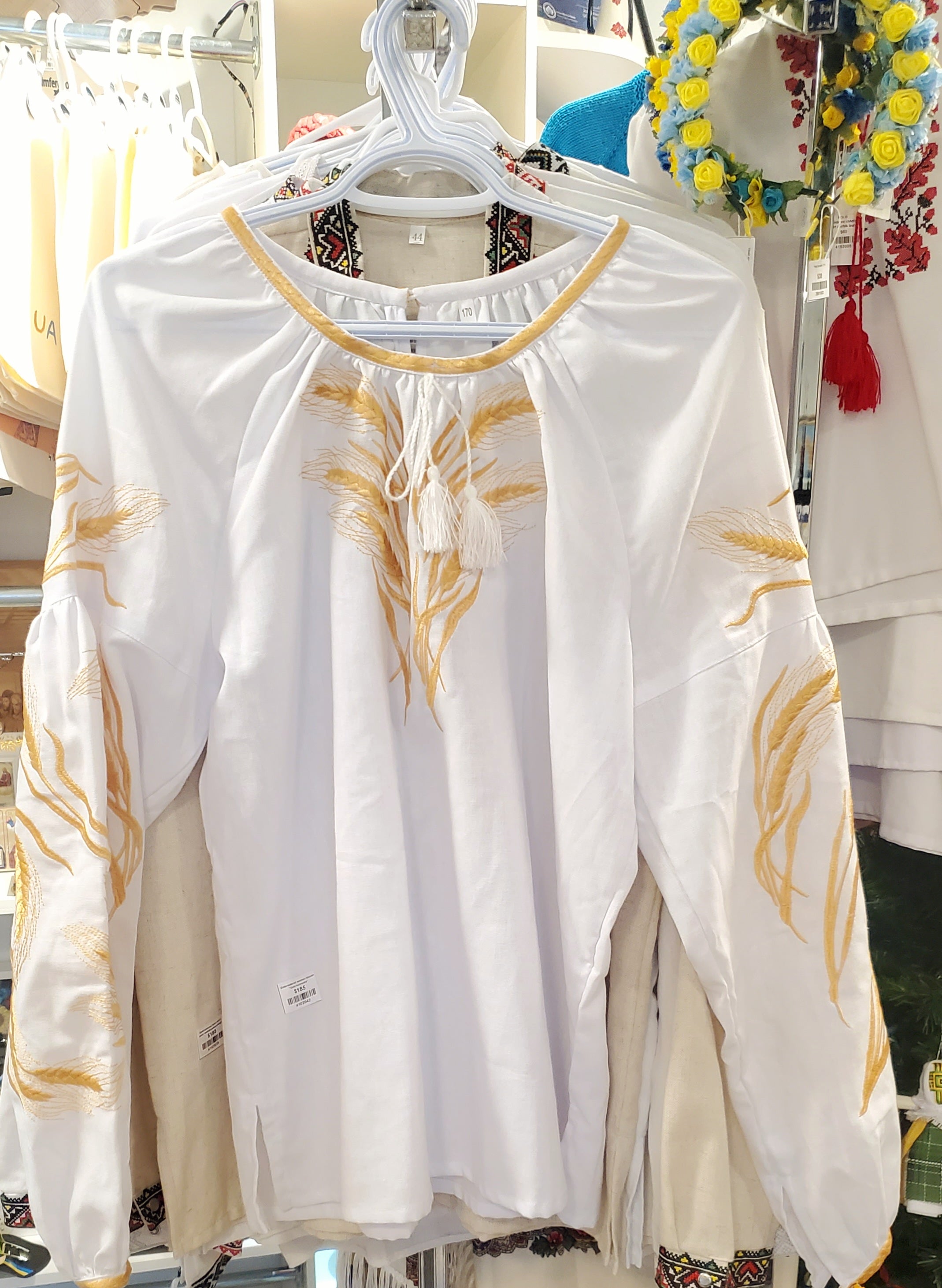 Embroidered women blouse "Spikelet's"