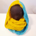Dog wool snood Blue/Yellow
