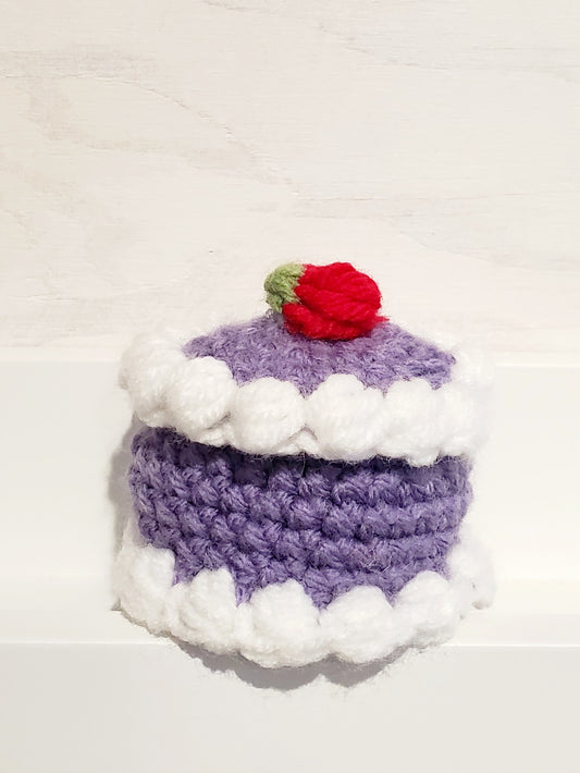 Knitted Toy Purple Cake