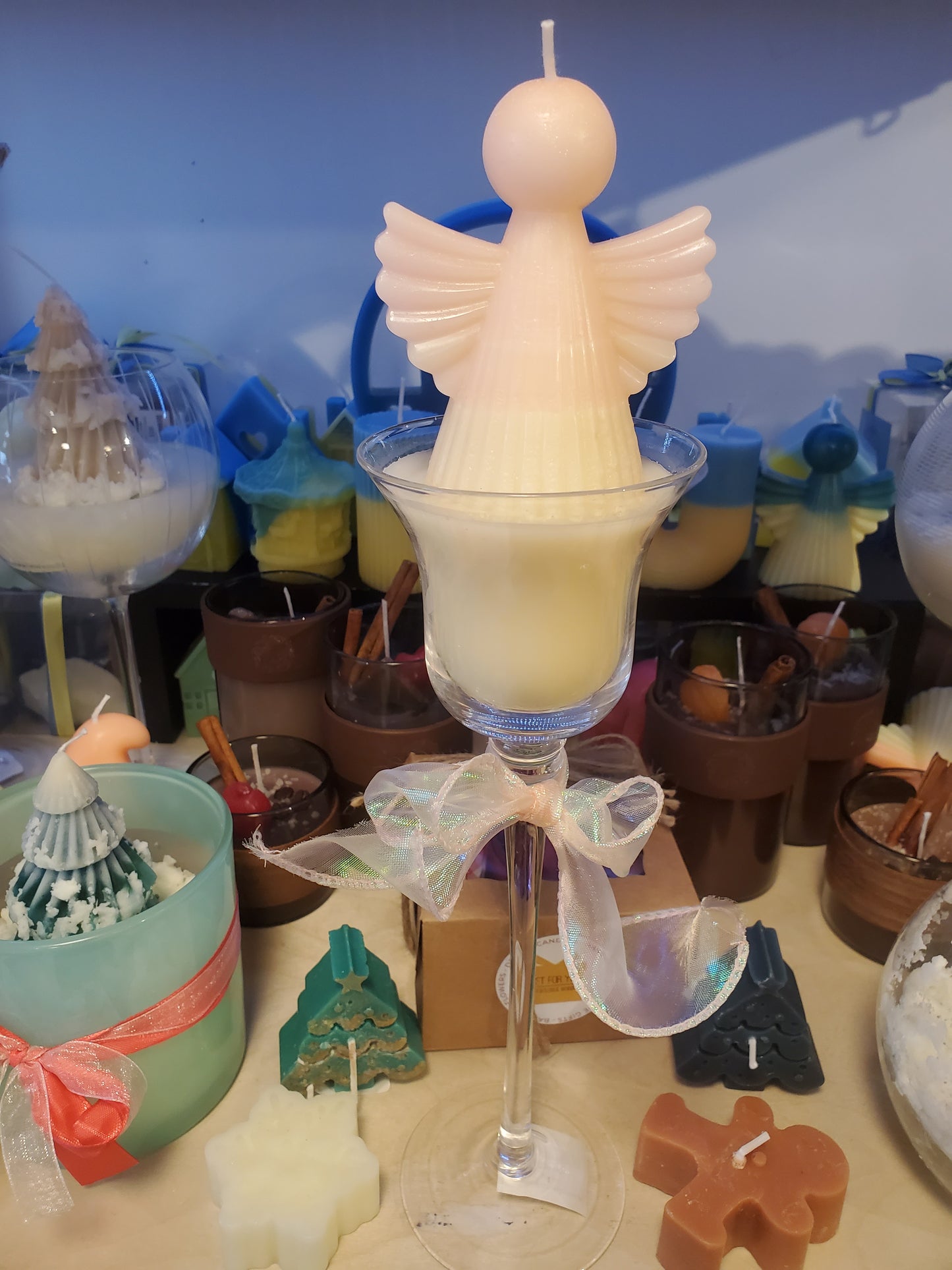 Candle Christmas in glass