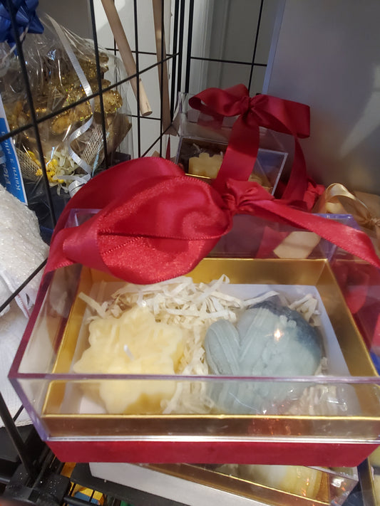 Candle Christmas set with bow Small