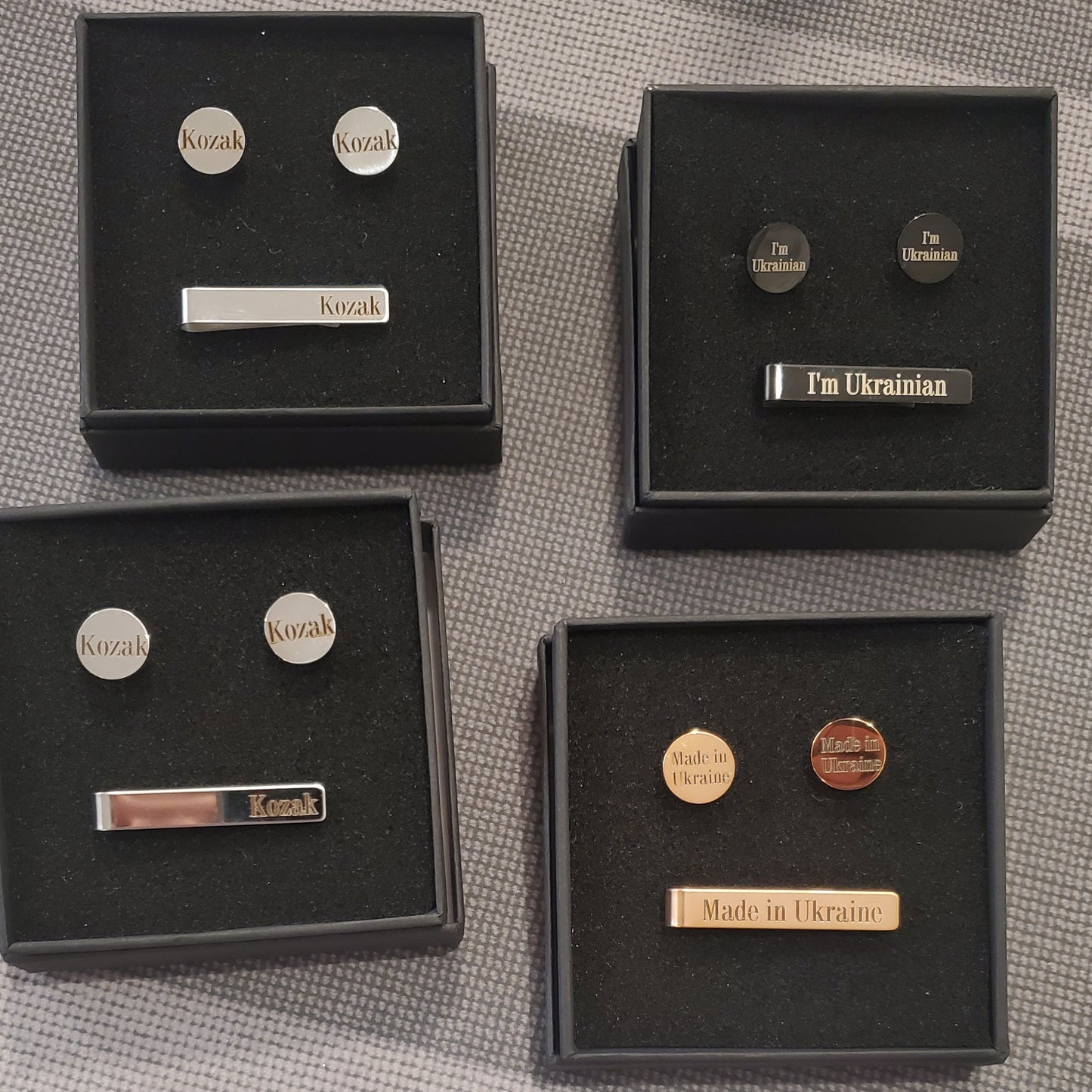 Tie clip holder and Cufflink