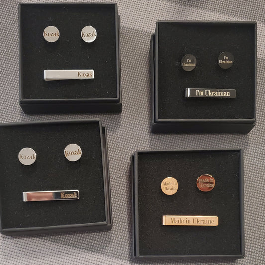 Tie clip holder and Cufflink