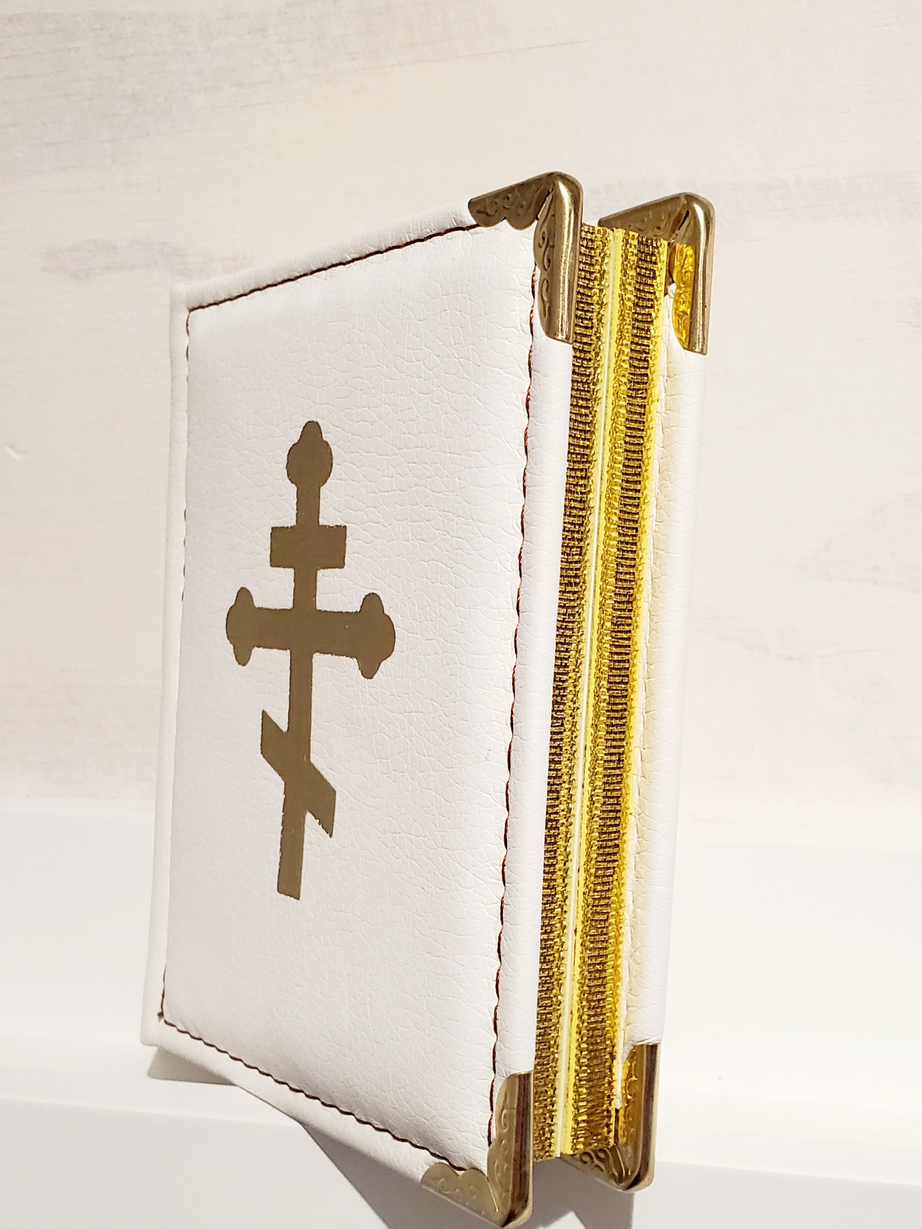 Christian Icon (2 pcs) in white/gold frame