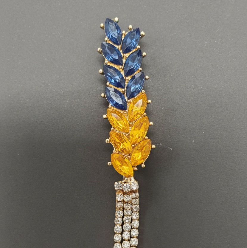 Brooch "Spikelet" with chain