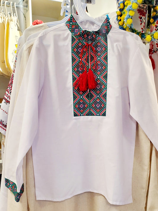 Embroidered youth shirt, size 146