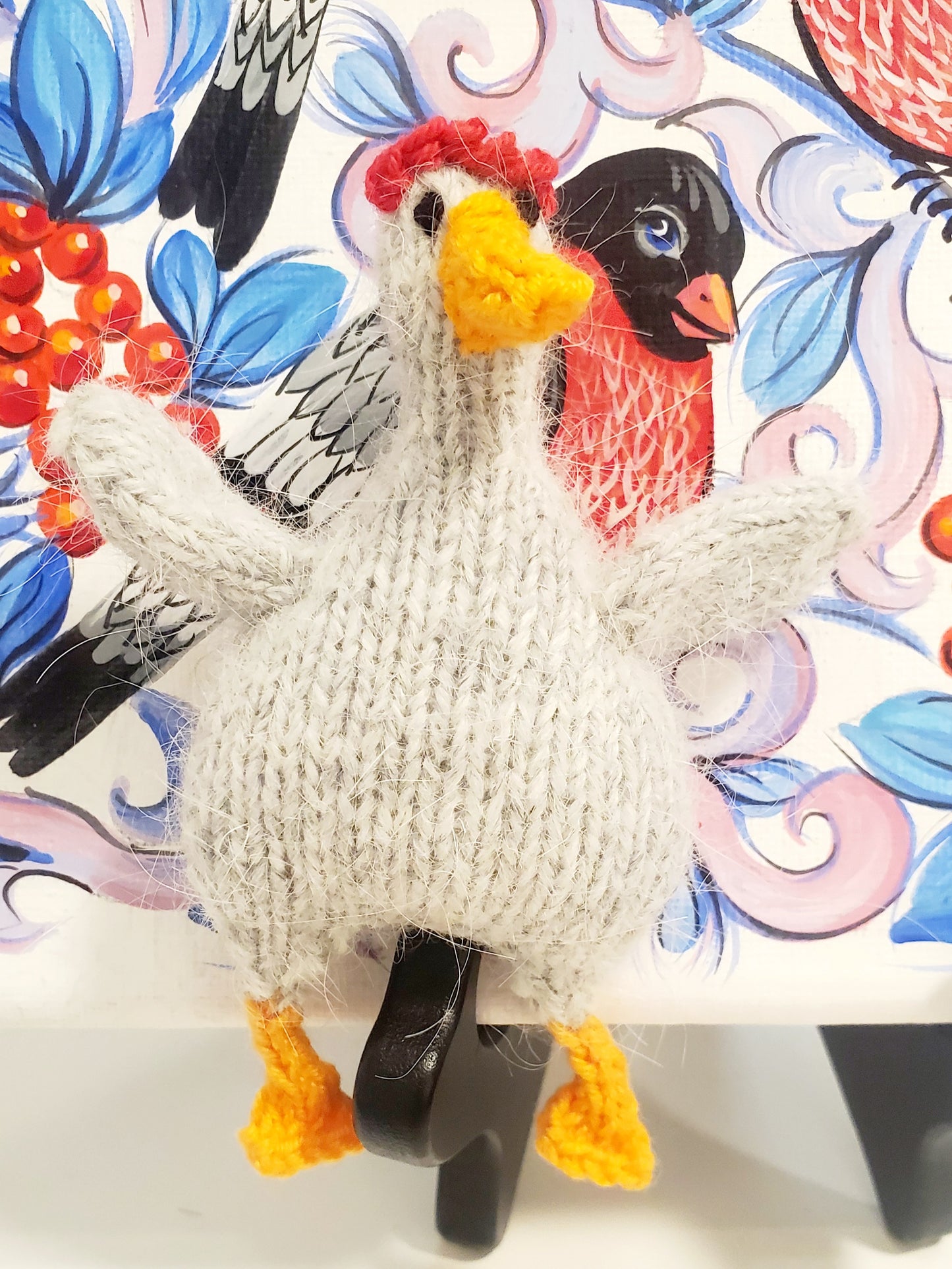 Knitted toy Goose XS