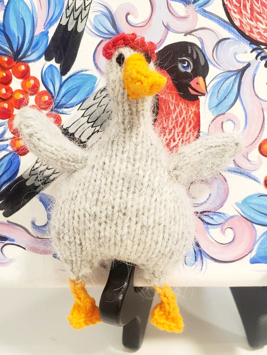Knitted toy Goose XS