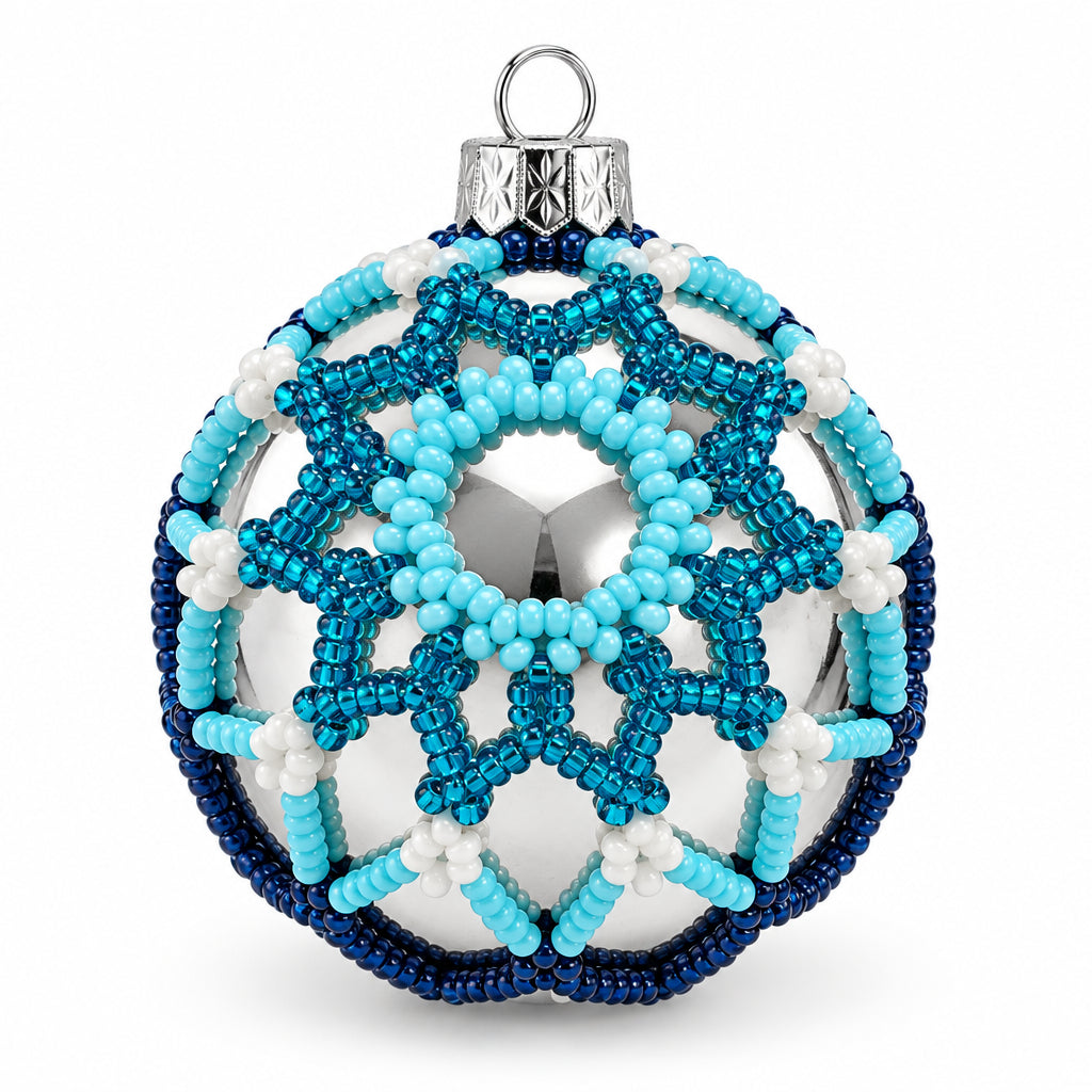 Handmade Beaded Christmas ball (Small size)