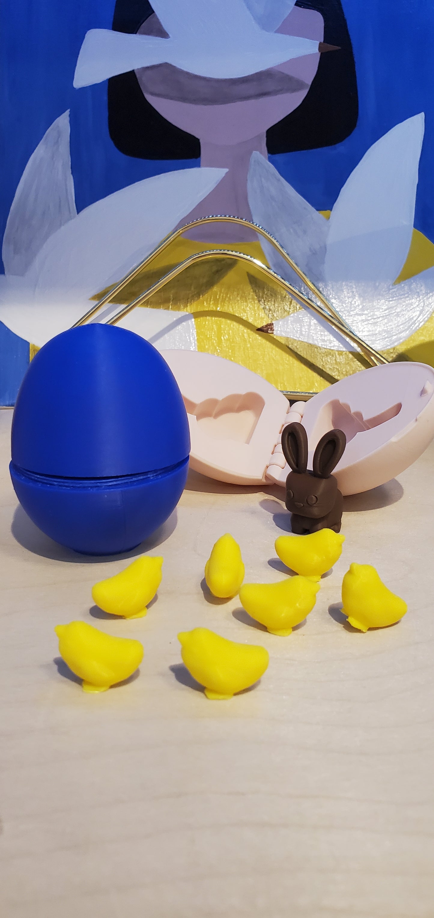 3D Eggs Blue\White