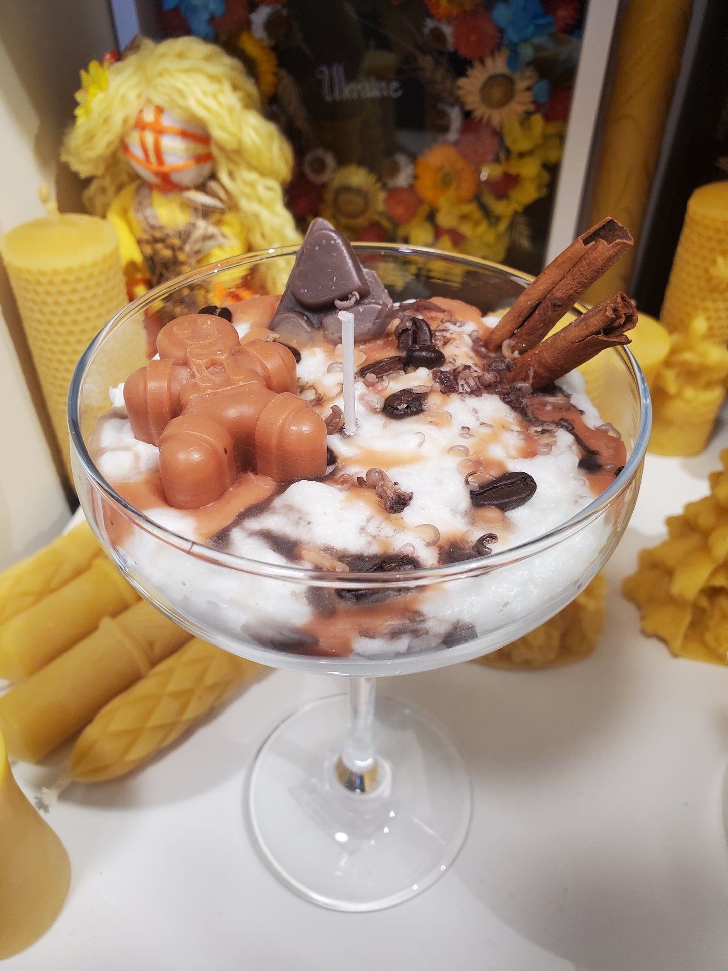 Candle Christmas in glass