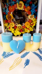 Valentine's Day gift Soy candle I love UA set (3 pcs)