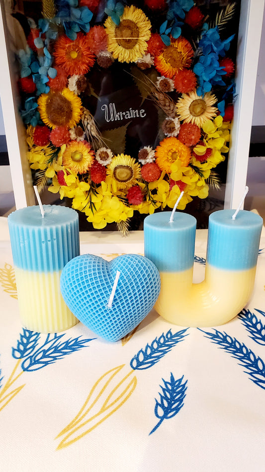 Soy candle I love UA set (3 pcs)