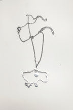 Pendant map of UA with a chain (gold/silver)