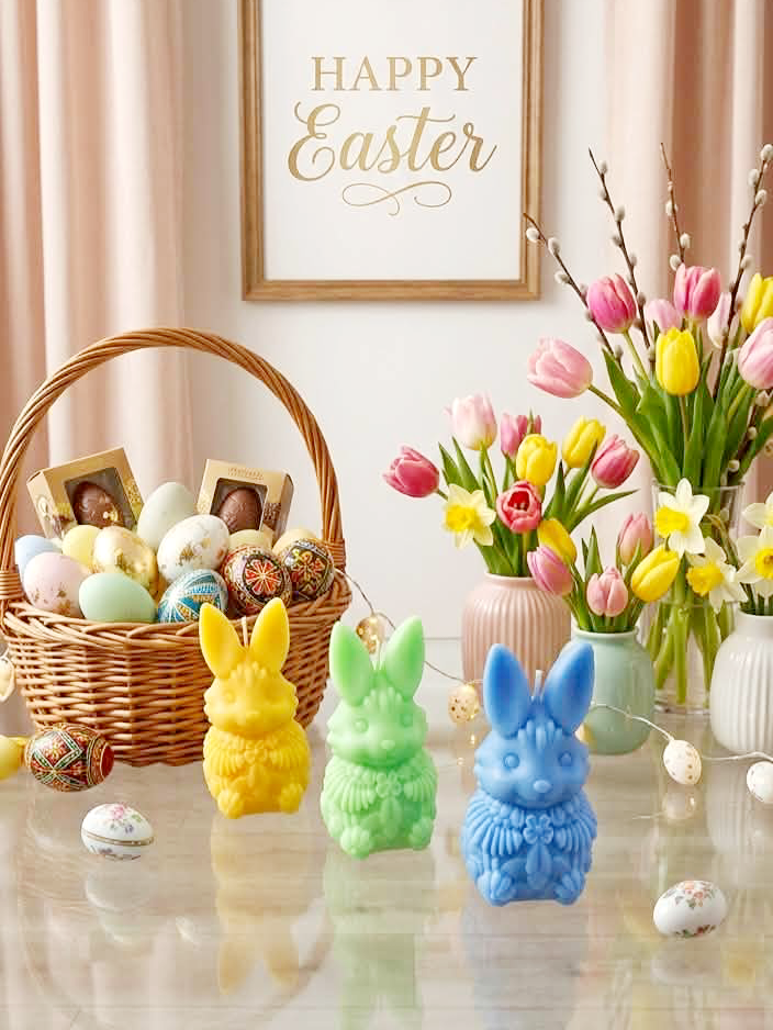 Easter Soy Candle Rabbit