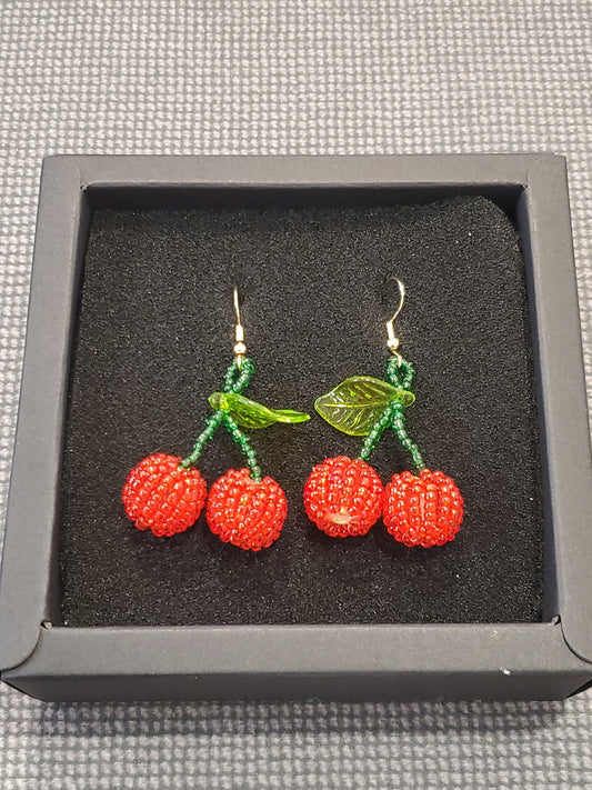 Earings beaded "Chery"