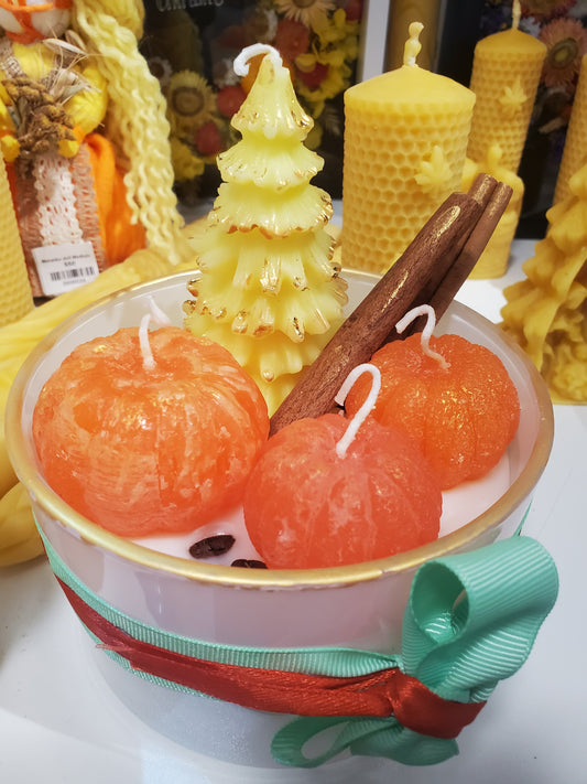 Candle Christmas in glass Large