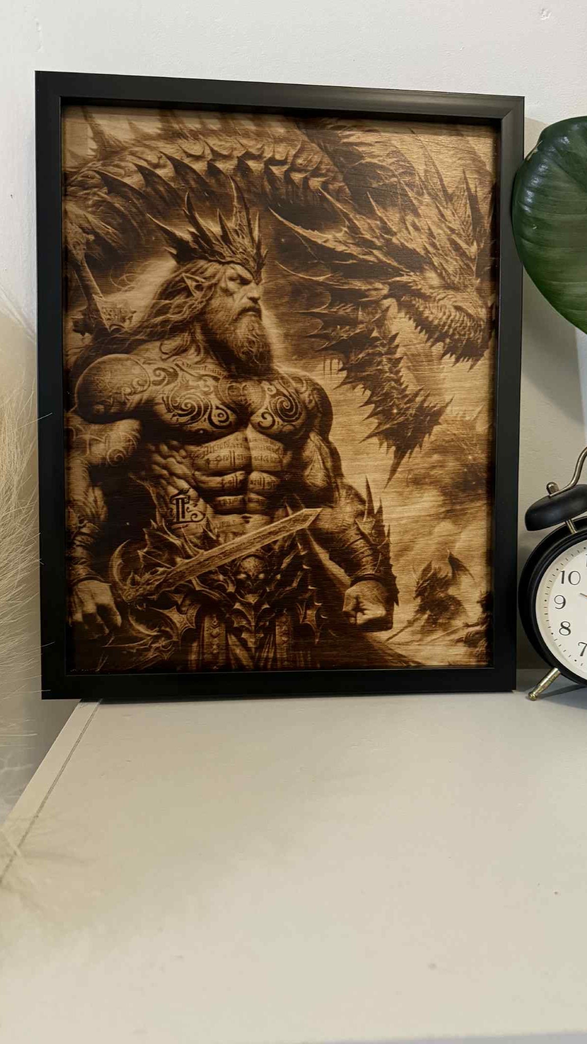 Custom work Wood-Burned Picture in a frame A5 (5x7 in/15x20 cm)