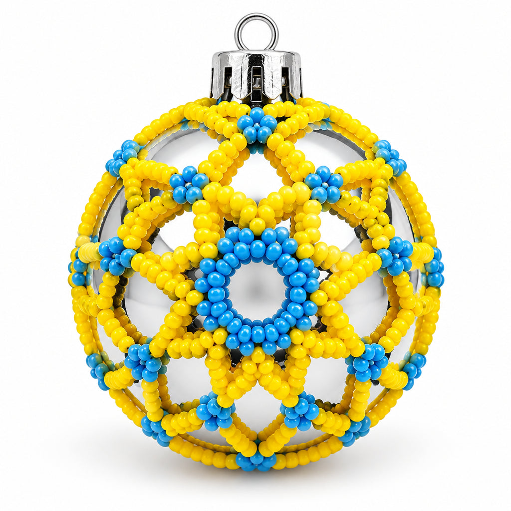 Handmade Beaded Christmas ball (Small size)