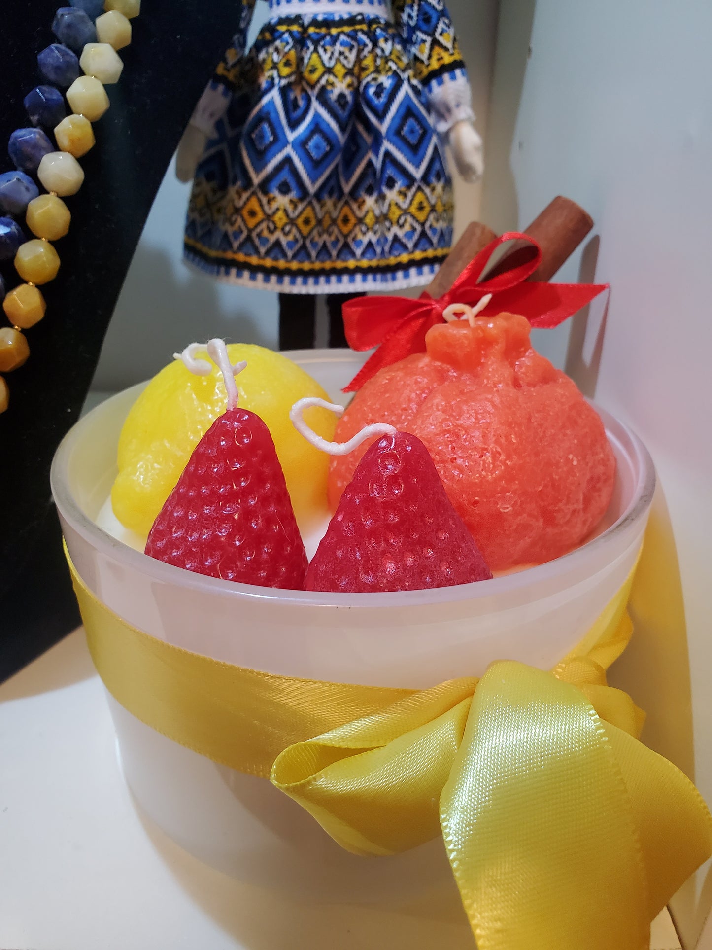 Candle Christmas in glass Large