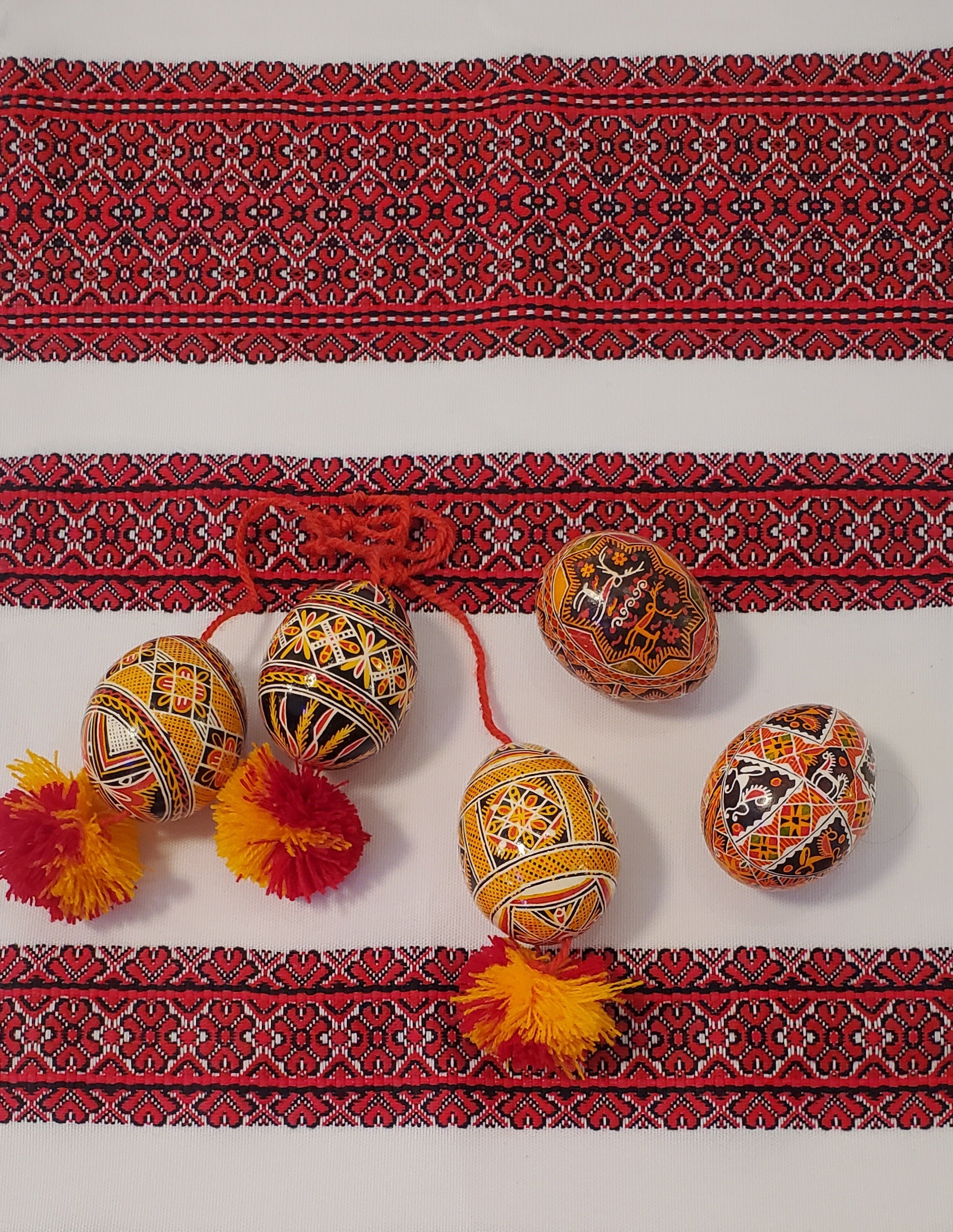 Towel Ukrainian red/brown
