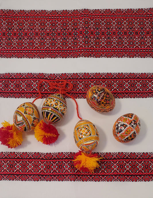Towel Ukrainian red/brown