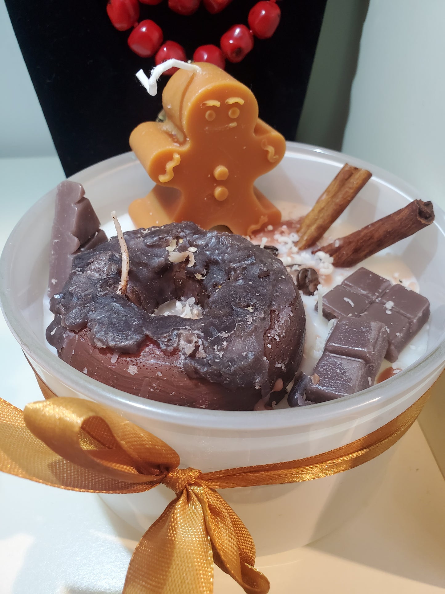 Candle Christmas in glass Large