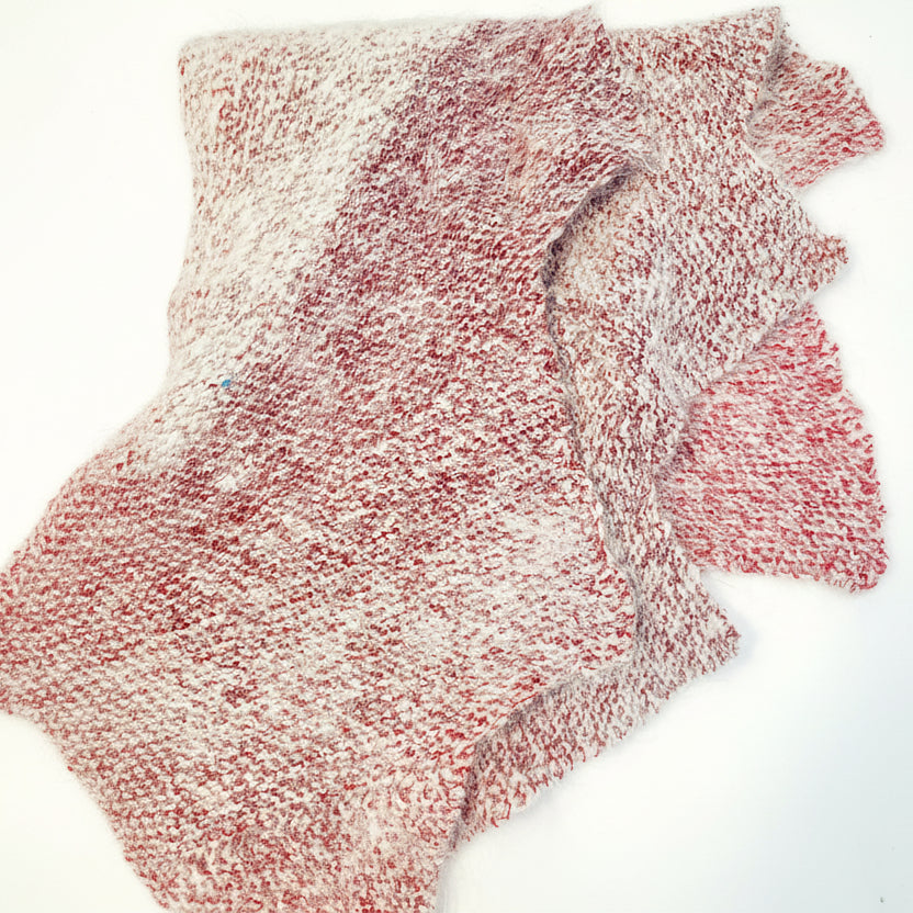 Goat wool scarf Red