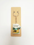 Handmade Keychain Map Manitoba Bizon