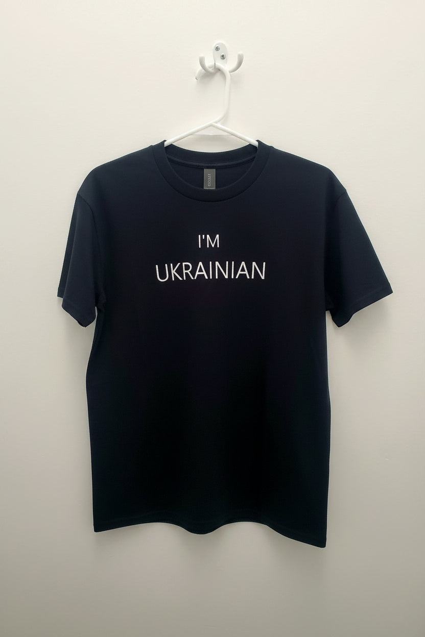 T-shirt embroidered Ukrainian, black, size M, L