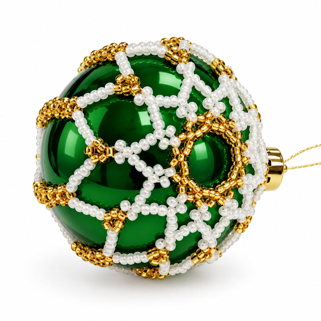 Handmade Beaded Christmas ball (Small size)