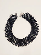 Beaded Necklace T2 (black/rose)