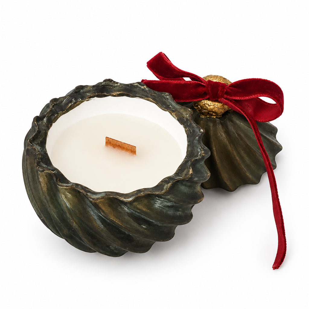 Homemade Christmas Ball Candle