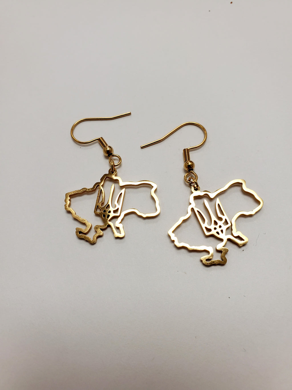 Earrings Map with Trident (Silver/Gold)