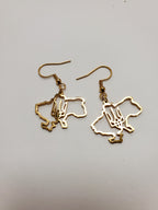 Earrings Map with Trident (Silver/Gold)