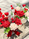 Valentine's Day gift Bouquet of candle flowers in a box