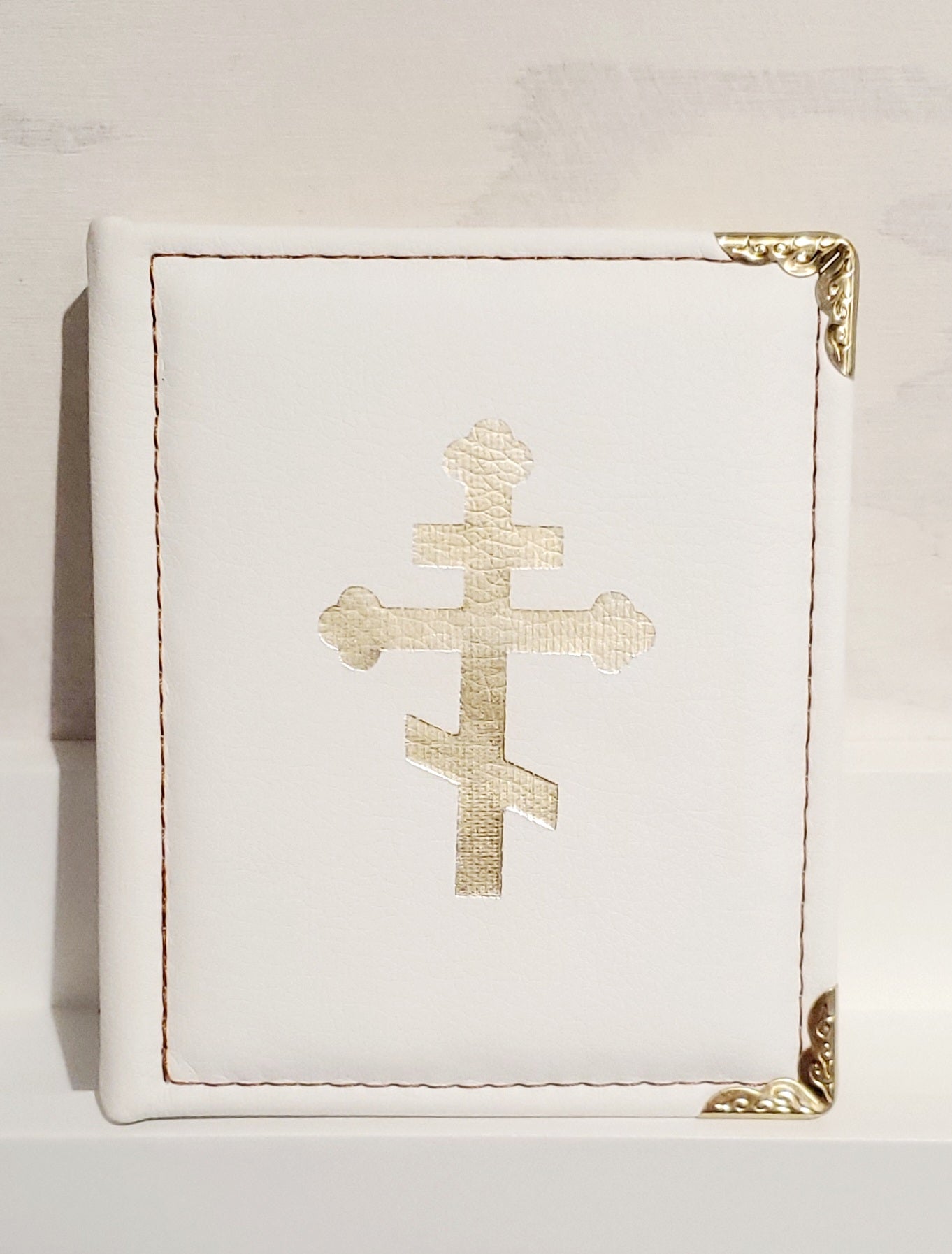 Christian Icon (2 pcs) in white/gold frame