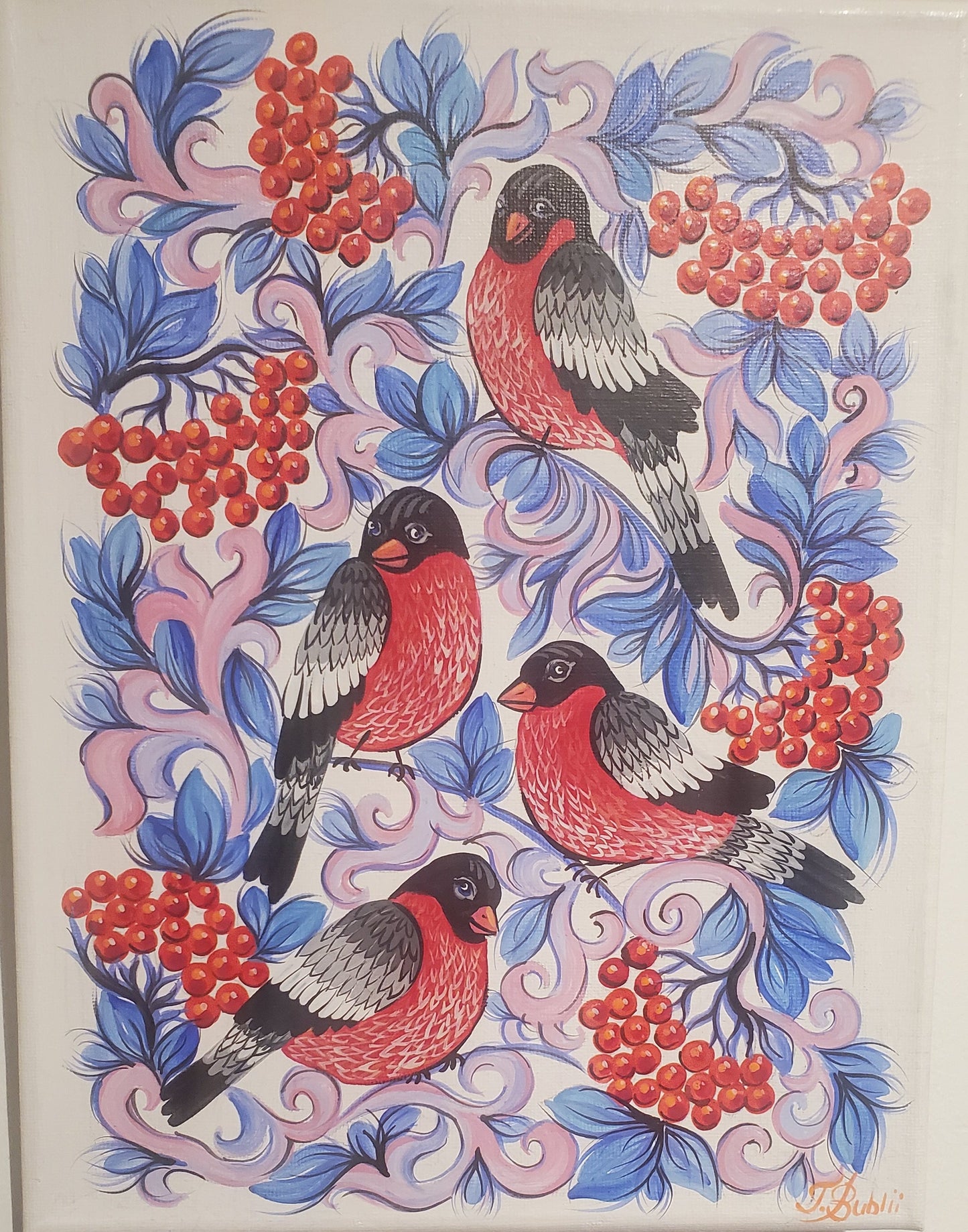 Picture Winter Birds 12*9”