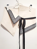 Corset (beige with white & black)