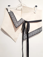 Corset (beige with white & black)