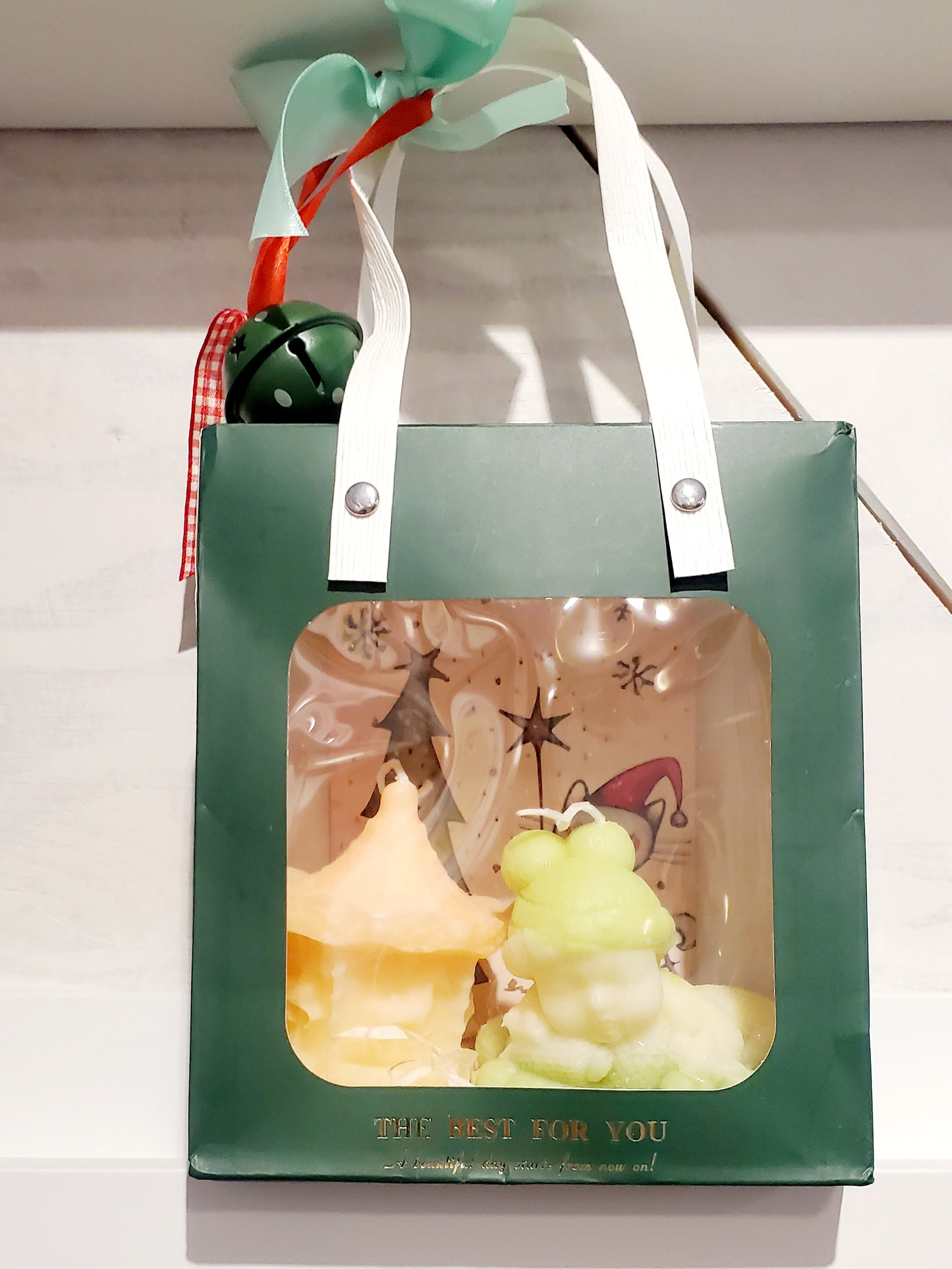 Candle Christmas set (green box, brown)