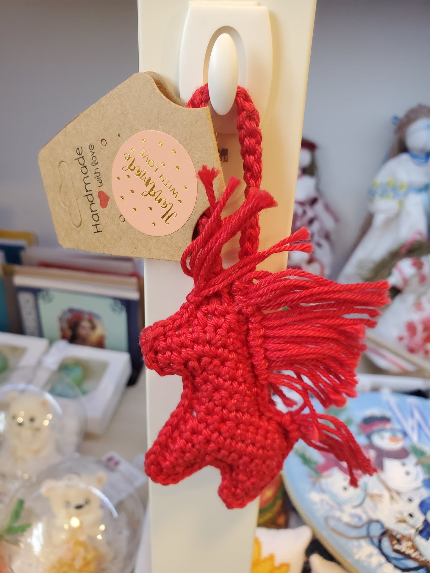 Knitted Horse keychain Small