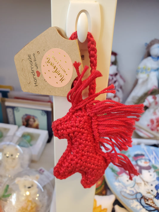 Knitted Horse keychain Small