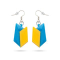 3D Printed Earrings (yellow/blue)
