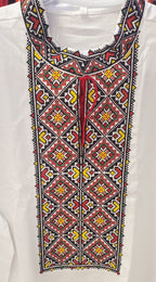 Embroidered men's shirt red/green/yellow