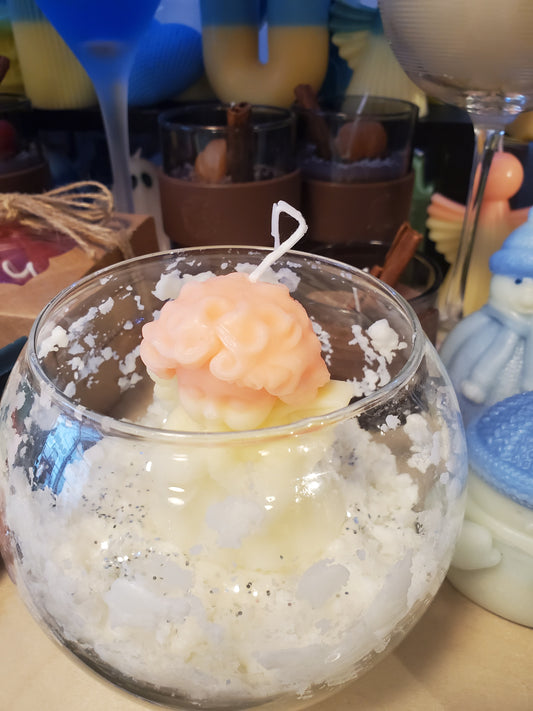 Candle Christmas in glass