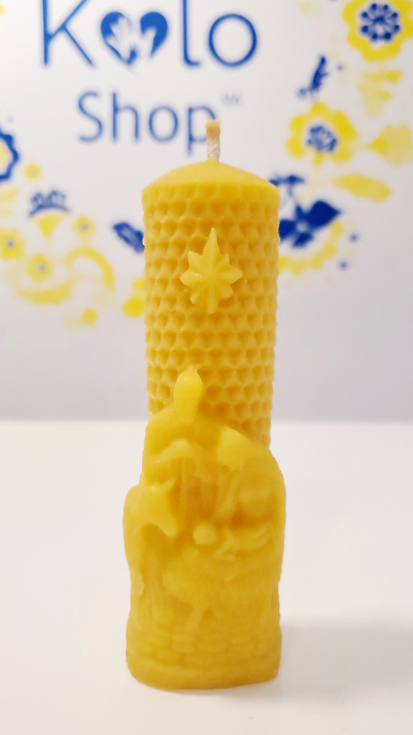 Beeswax Candle "Holy Christmas" Medium