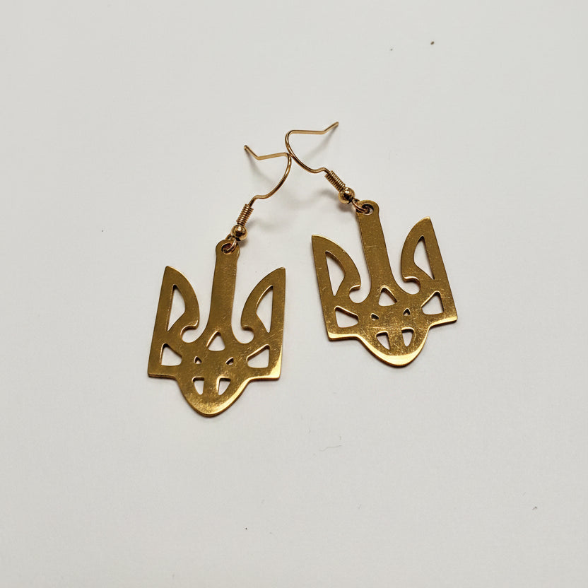 Earrings Trident Gold